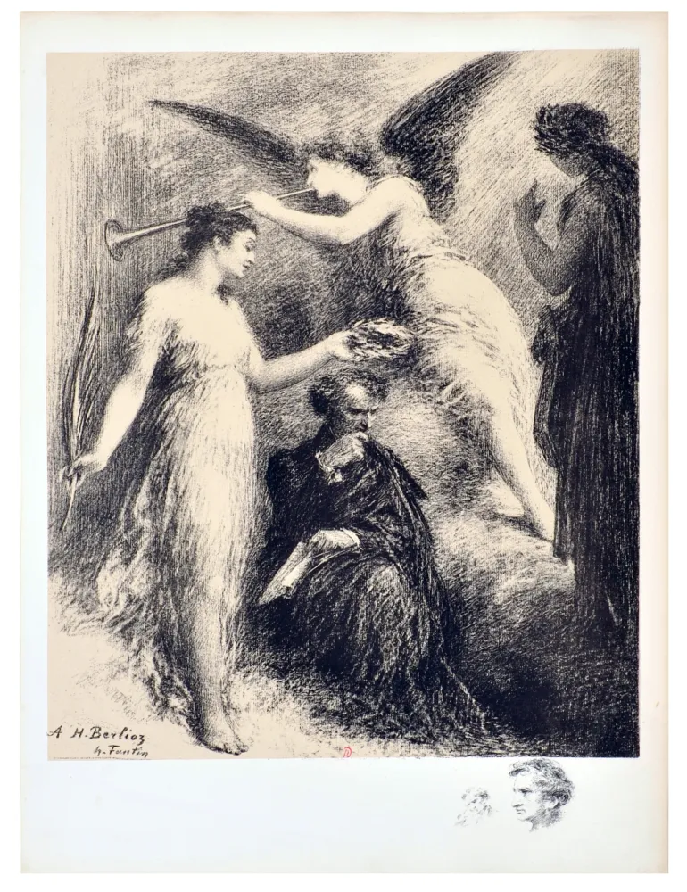 Lithografie Fantin-Latour - Hommage à Berlioz