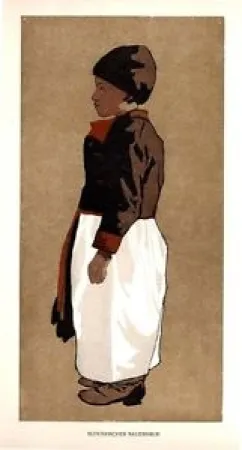 Houtsnede Fanto - Slovakischer Bauernbub / Slovak Farmboy