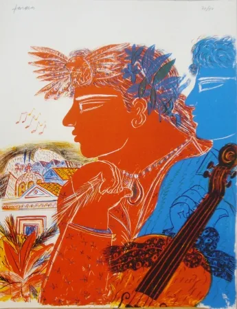 Lithografie Fassianos -  Chemins d'arménie 