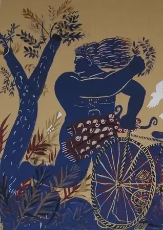 Lithografie Fassianos - Composition pour les Jeux Olympiques (1992)