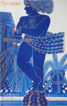 Geïllustreerd Boek Fassianos - Cycliste dans le vent