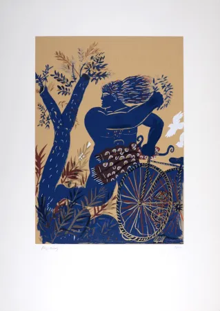 Zeefdruk Fassianos - Dieu de l'Olympe