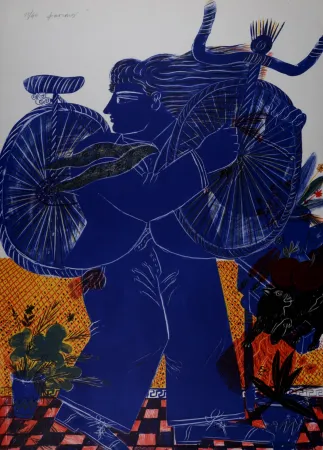 Lithografie Fassianos - Le Chat surpris