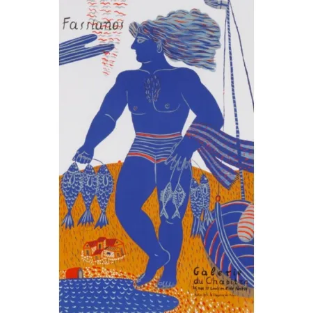 Lithografie Fassianos - Le pecheur