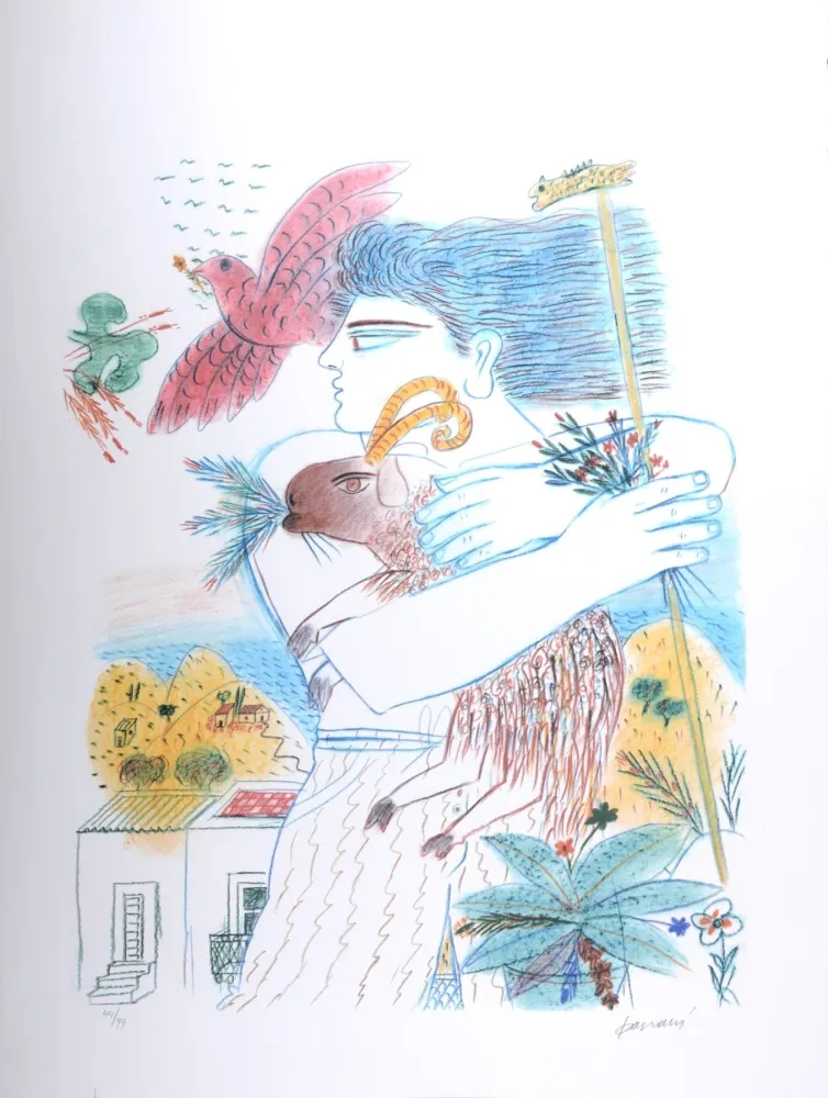 Lithografie Fassianos - Pan