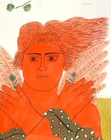 Lithografie Fassianos - Pêcheur