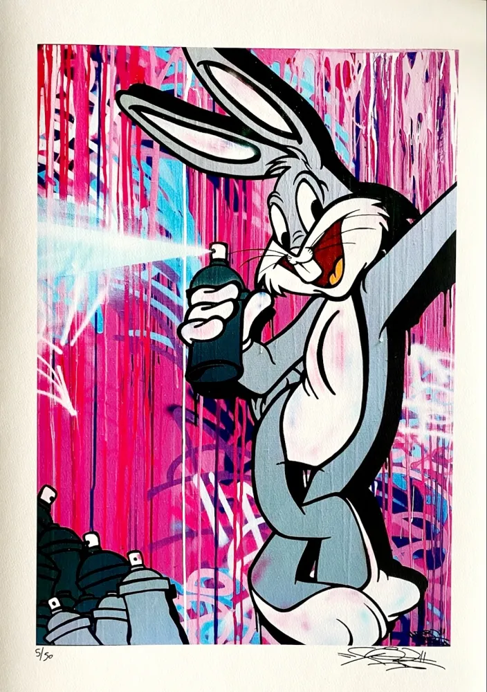 Lithografie Fat - Bugs Bunny