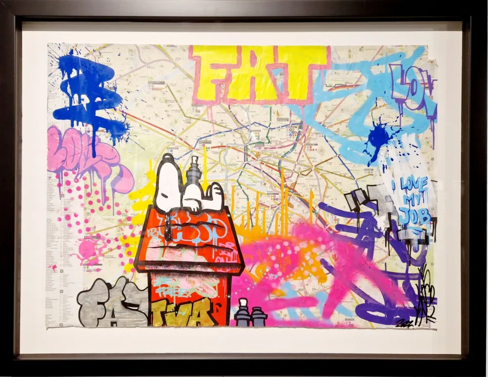 Geen Techniek Fat - Snoopy - I Love My Job (Metro Map of Paris)