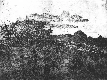 Ets Fattori - Paese al tramonto (con guardiani di porci)