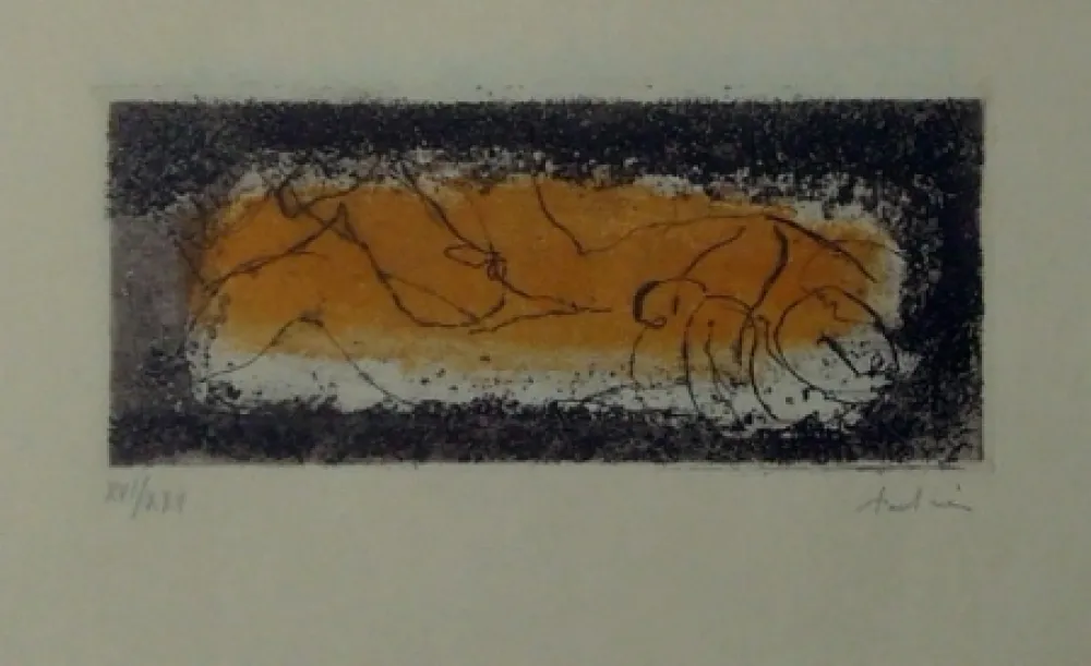 Ets En Aquatint Fautrier - Couple doré