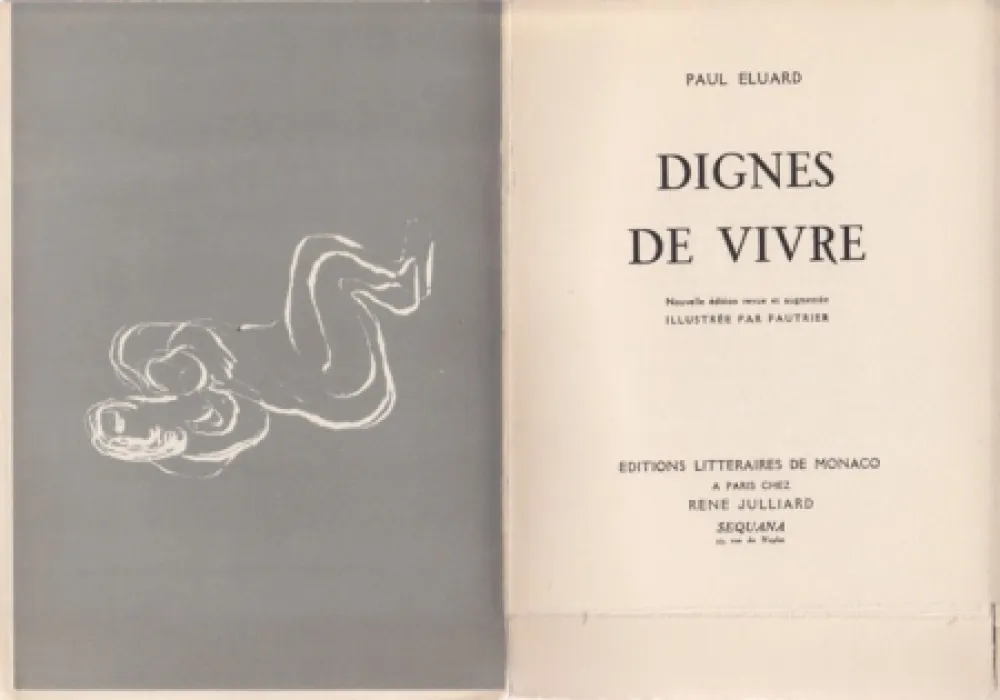Geïllustreerd Boek Fautrier - Dignes de vivre / Paul Eluard