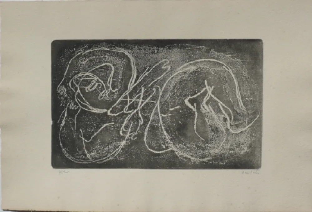 Ets En Aquatint Fautrier - Femme étendue I