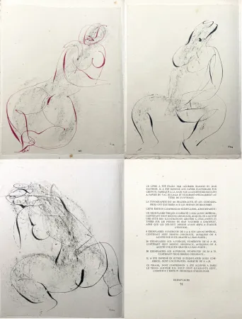 Geïllustreerd Boek Fautrier - Georges Bataille.  L'ALLELUIAH. Catéchisme de Dianus. Avec 3 dessins originaux de Jean Fautrier (Blaizot, Paris 1947)