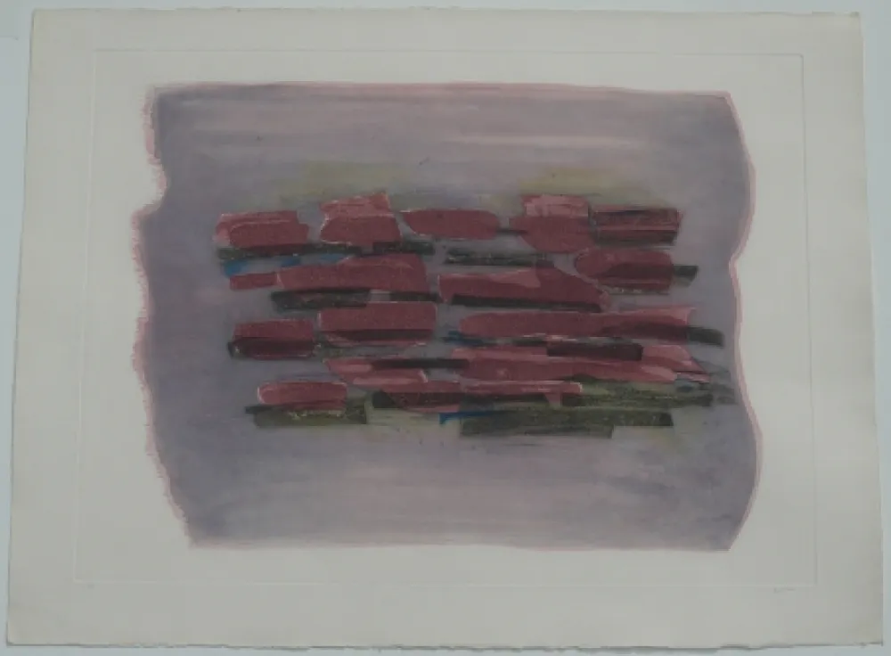 Ets En Aquatint Fautrier - Paysage labouré