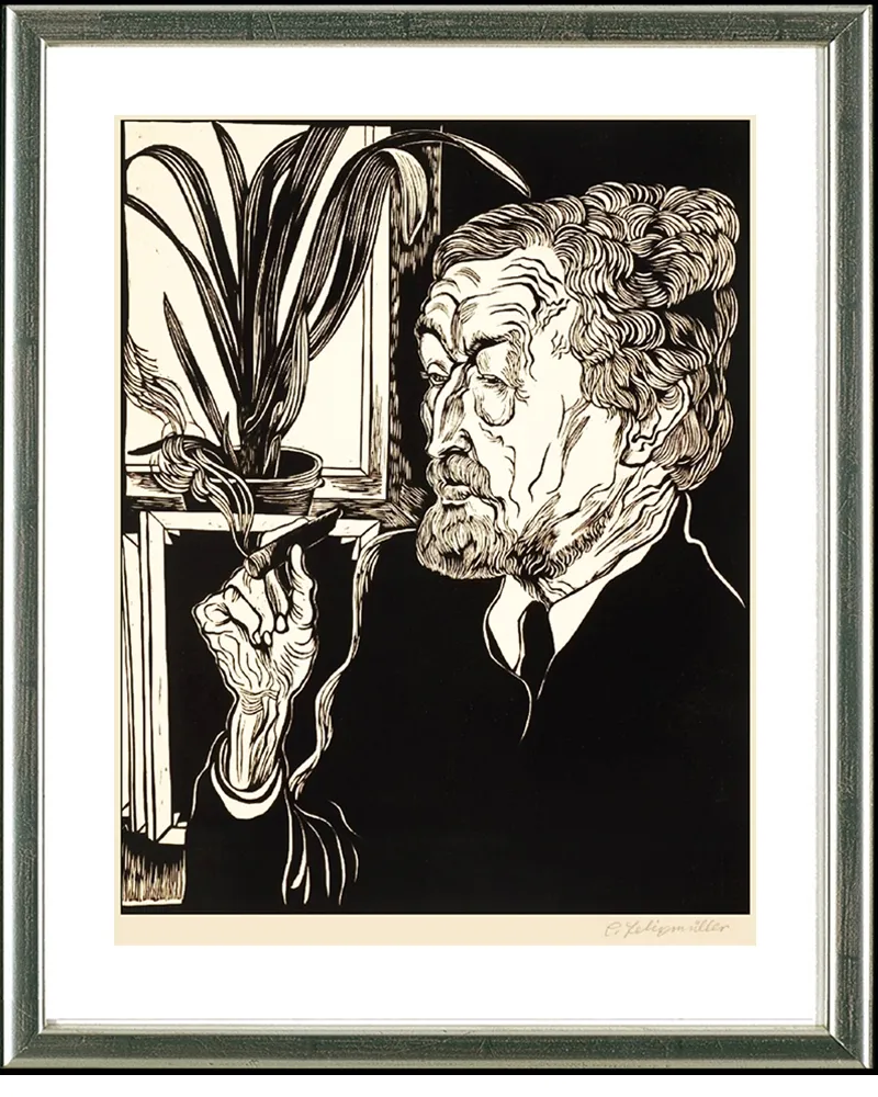 Houtsnede Felixmuller  - Christian Rohlfs, 1927