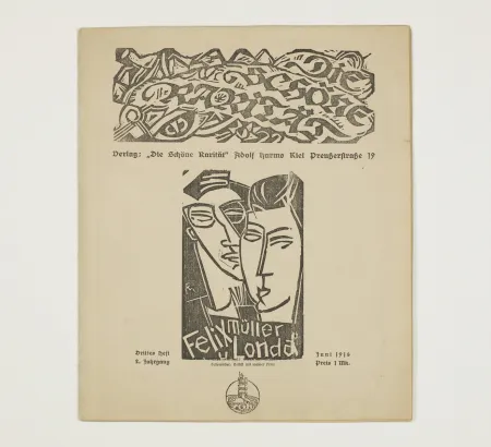 Houtsnede Felixmuller  - Selbst mit meiner Frau (Myself with my Wife), Geburt (Birth), Mann und Frau (Man and Woman)