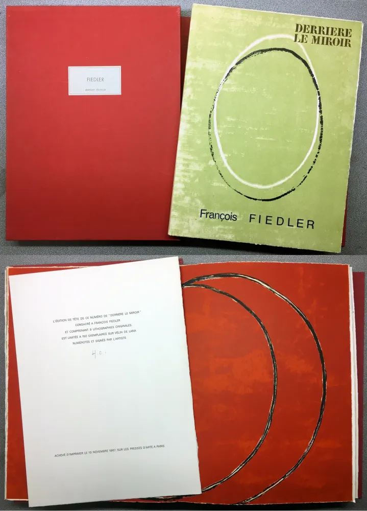Geïllustreerd Boek Fiedler - FIEDLER. DERRIÈRE LE MIROIR N°167. Octobre 1967. TIRAGE DE LUXE SIGNÉ.