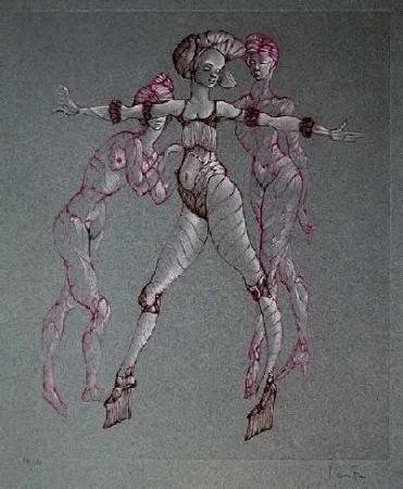 Gravure Fini - Scène de danse