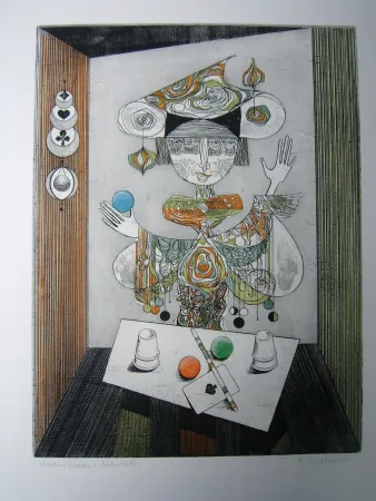 Ets En Aquatint Finsterer - Taschenspieler