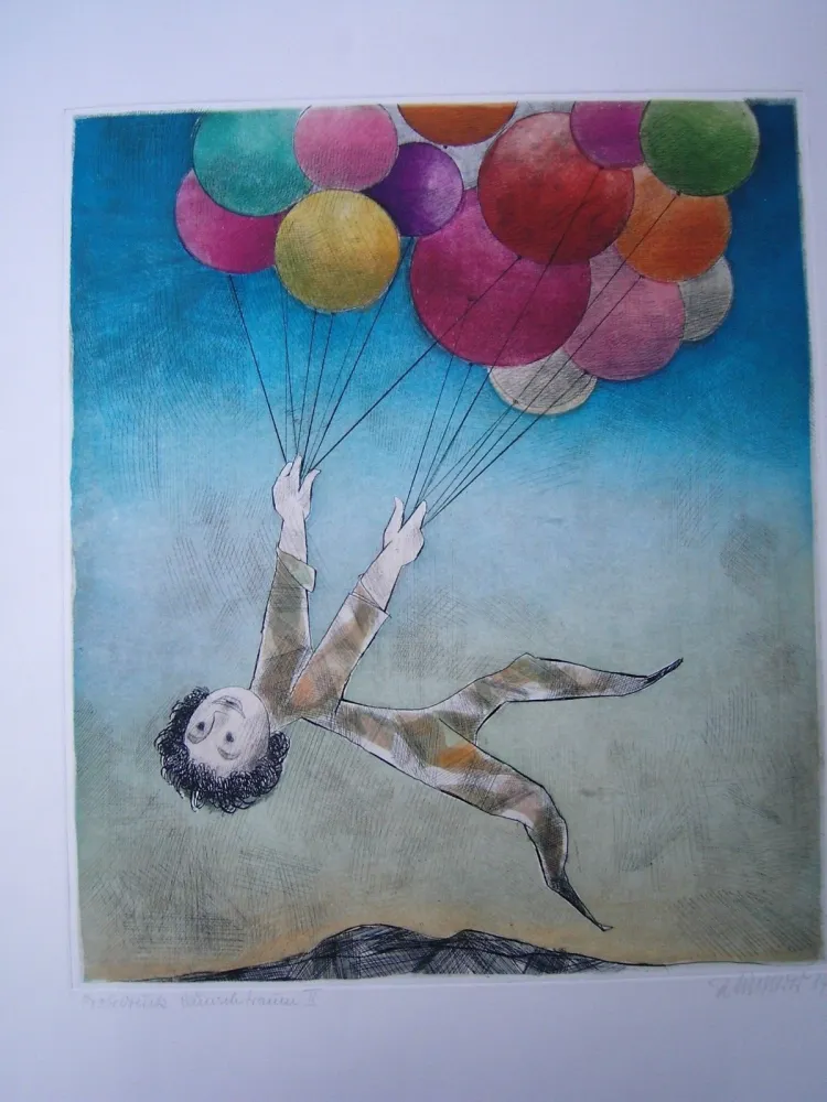 Ets En Aquatint Finsterer - Wunschtraum I