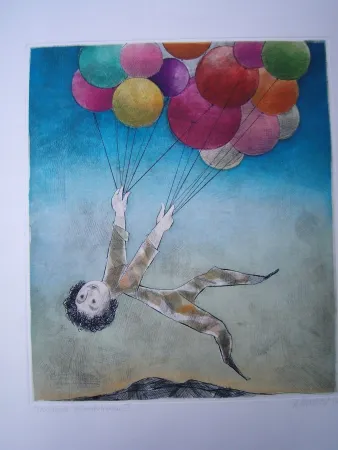 Ets En Aquatint Finsterer - Wunschtraum I