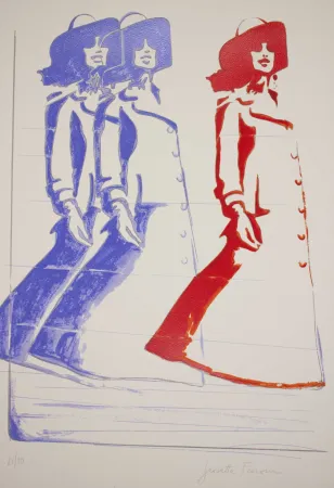 Zeefdruk Fioroni - Gli involucri blu-rosso