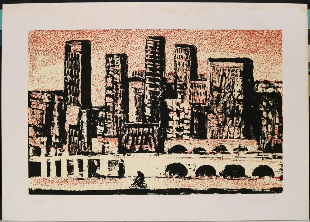 Zeefdruk Fiume - Paesaggio messicano