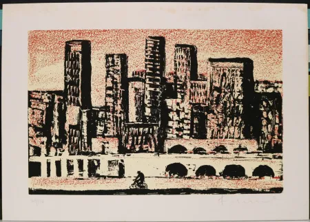 Zeefdruk Fiume - Paesaggio messicano