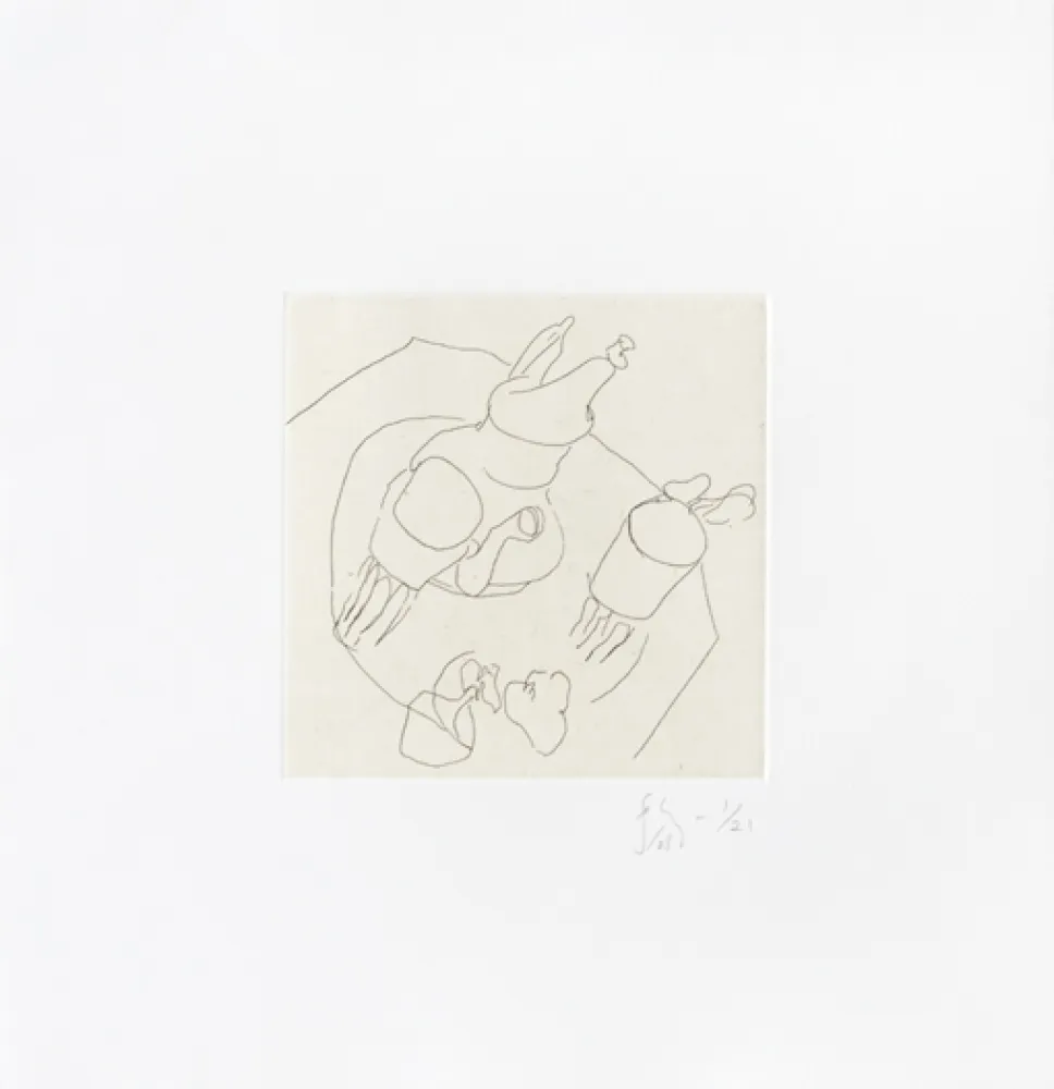 Gravure Flanagan - Teapot and cups