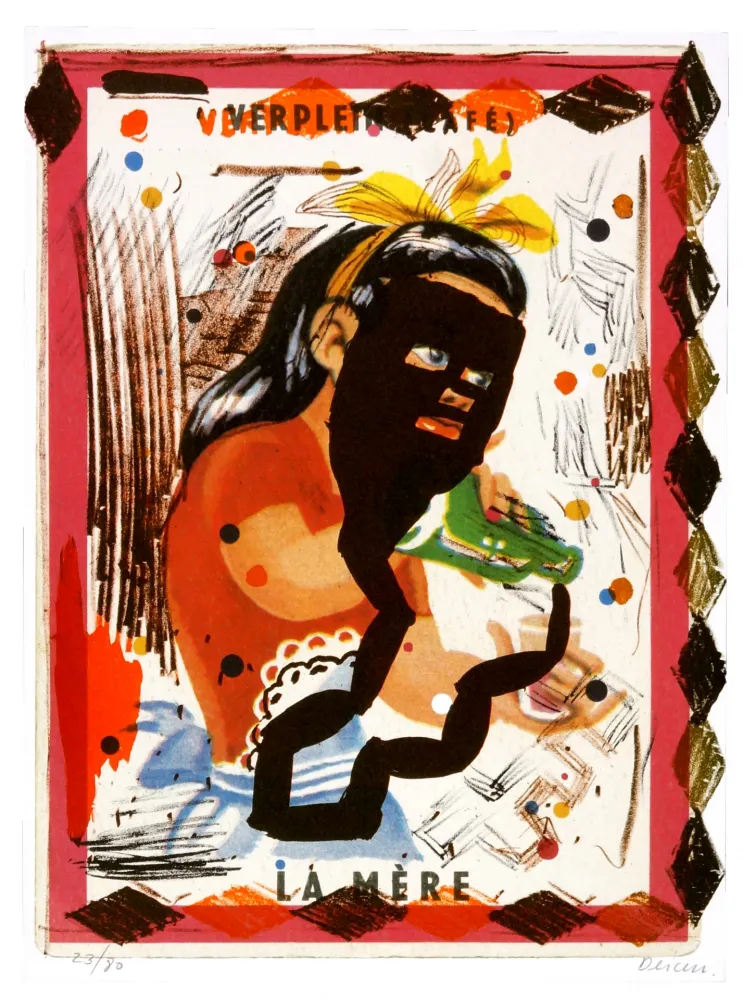 Lithografie Flores - Verplein (Café)