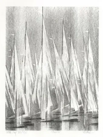Lithografie Florsheim - Regatta