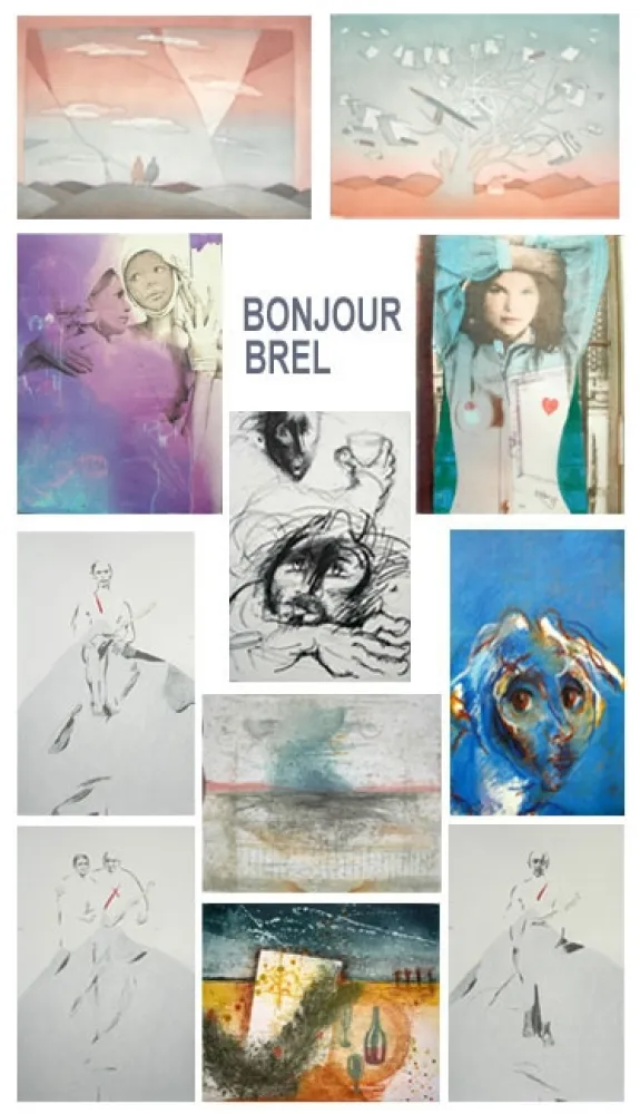 Ets En Aquatint Folon - Bonjour Brel (Suite)