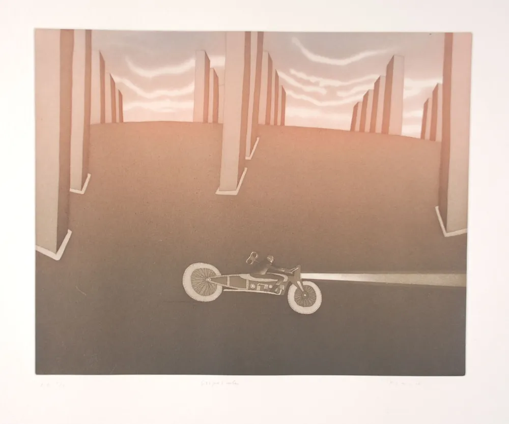 Ets En Aquatint Folon - Crépuscule