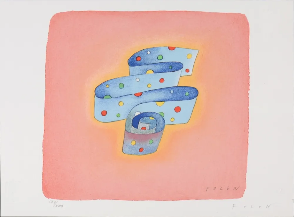 Lithografie Folon - Flag Series - United Nations