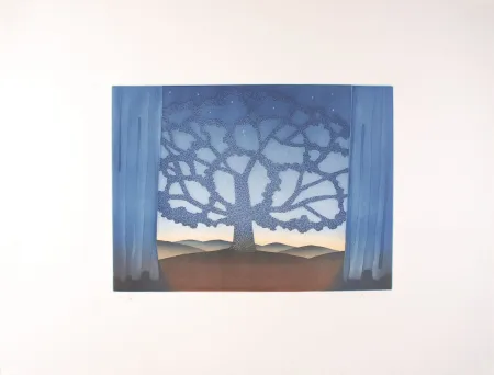 Ets En Aquatint Folon - Godot