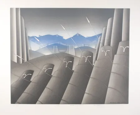 Digitale Print Folon - La Menace II