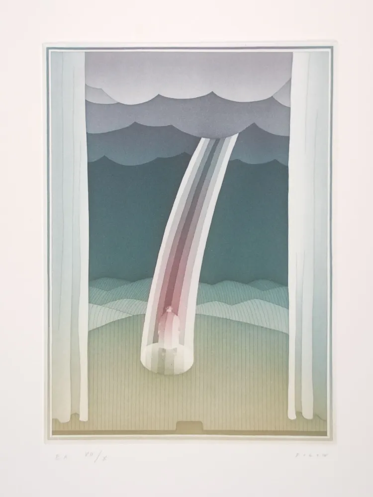 Ets En Aquatint Folon - La Scène