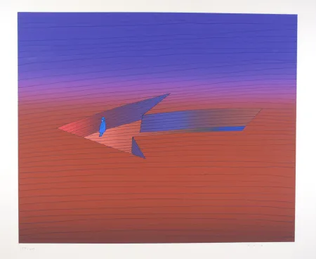 Zeefdruk Folon - Le Chemin