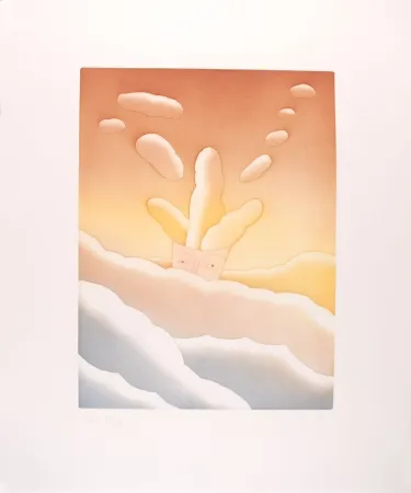 Ets En Aquatint Folon - Le poids des pensées