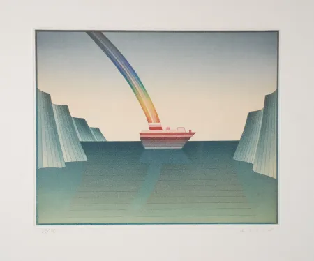 Ets En Aquatint Folon - Le Voyage