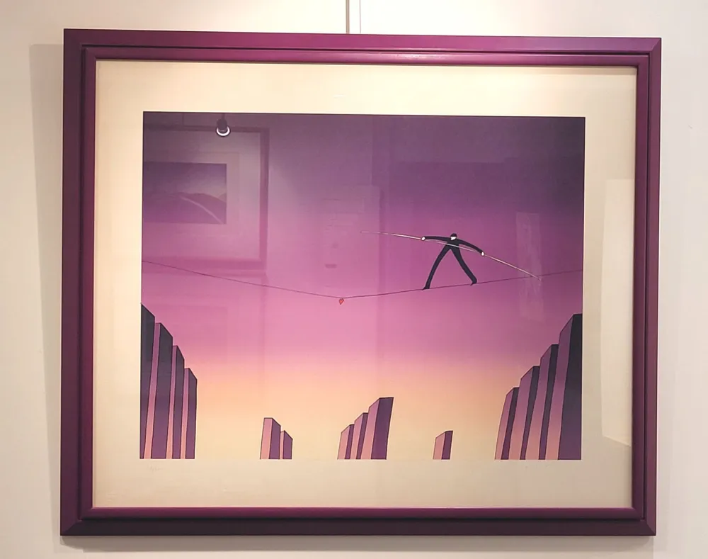 Zeefdruk Folon - L'équilibriste - The Tight-rope Walker