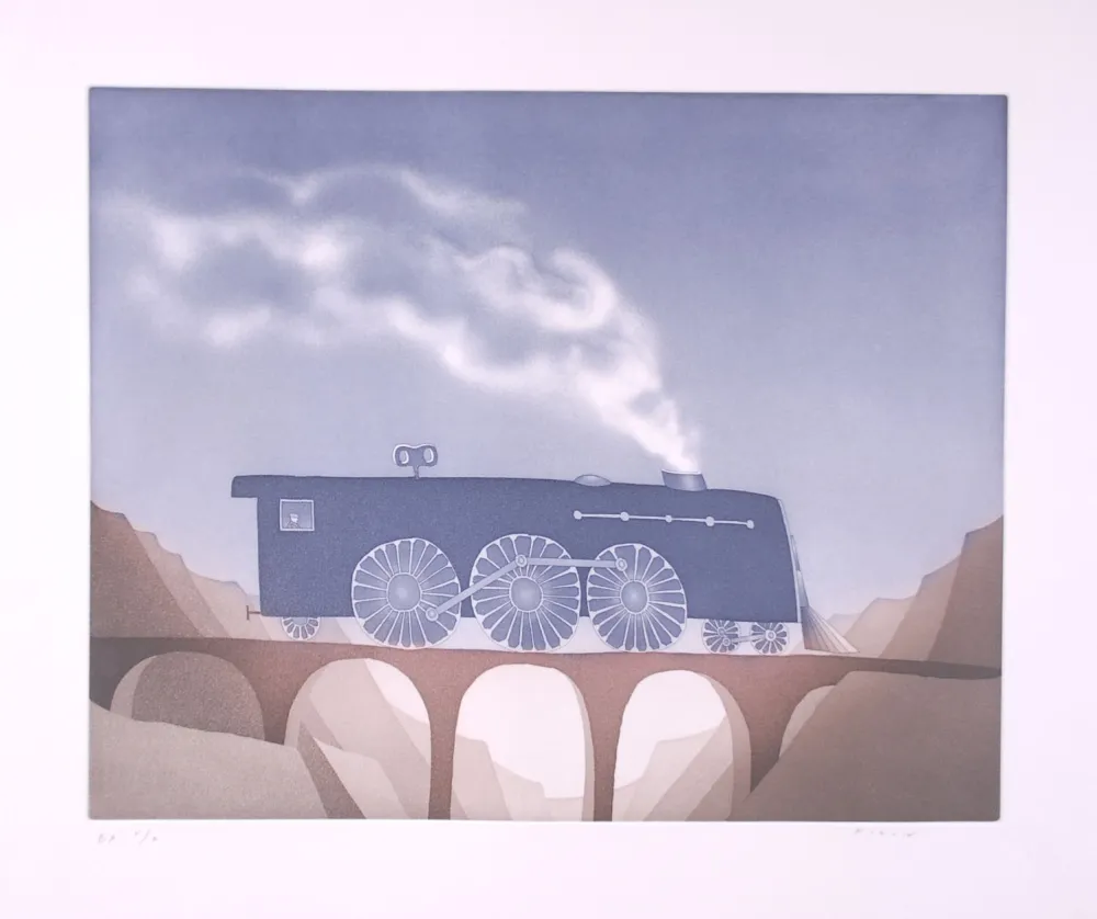Ets En Aquatint Folon - Locomotive (suite TOYS)