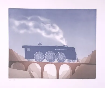 Ets En Aquatint Folon - Locomotive (suite TOYS)