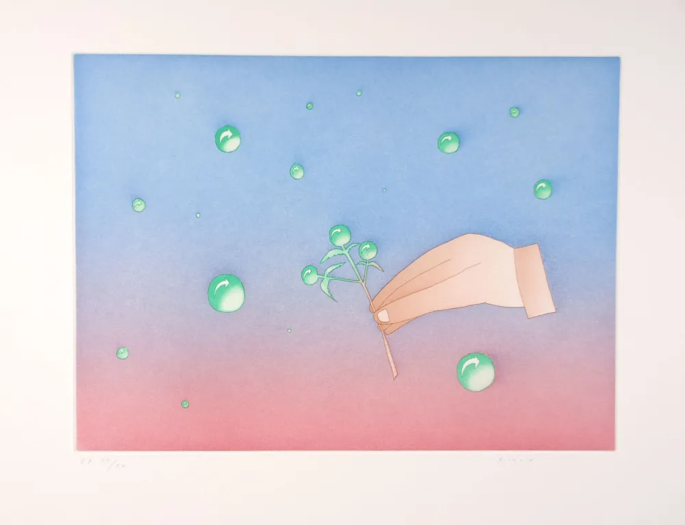 Ets En Aquatint Folon - Naissance