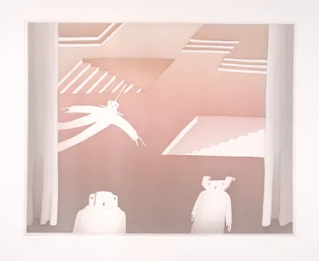 Ets En Aquatint Folon - PIAZZA