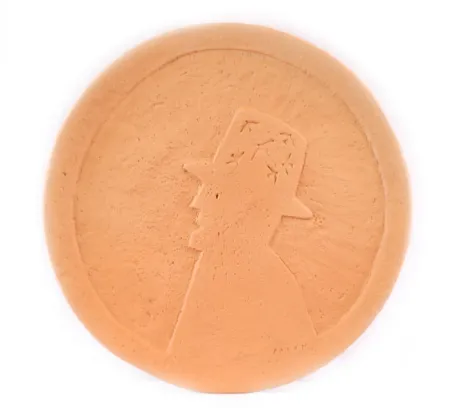 Keramiek Folon - Plate - Man with hat - Personnage au chapeau