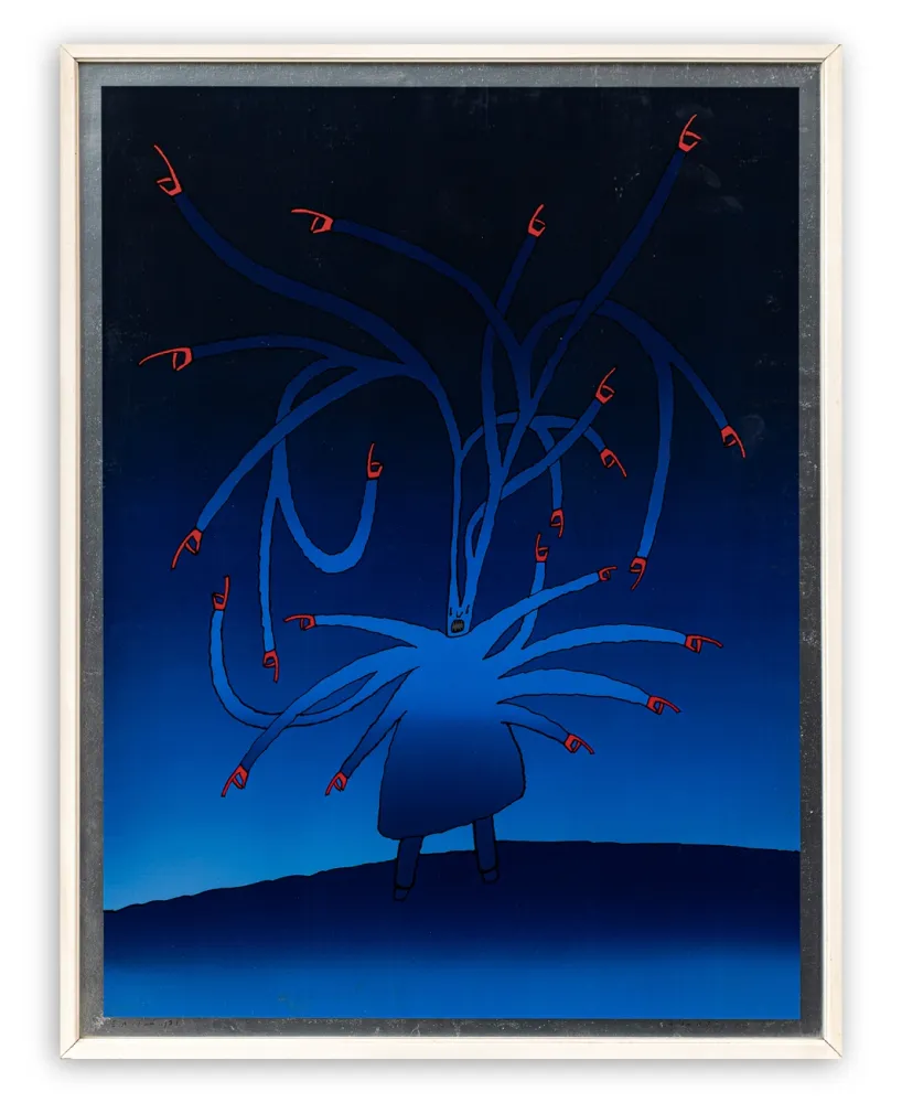 Zeefdruk Folon - Senza titolo (Le dictateur)