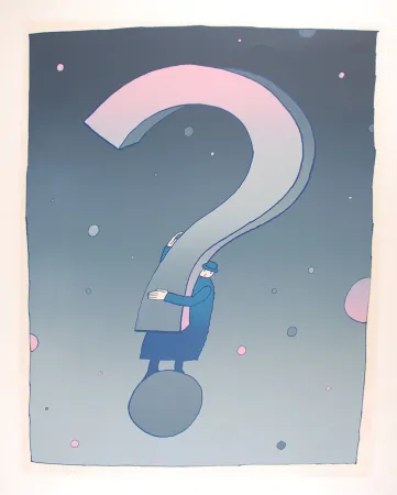 Zeefdruk Folon - What ?