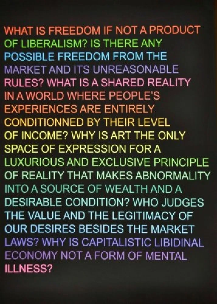 Zeefdruk Fontaine - Untitled: (What is freedom?)