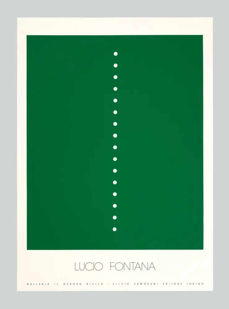 Zeefdruk Fontana - Concetto spaziale (verde)